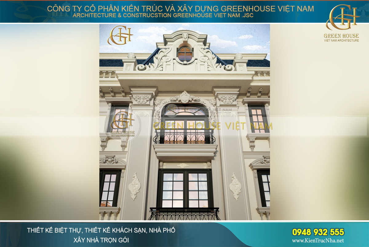 Hệ thống phào chỉ, chi tiết trang trí được lựa chọn một cách tinh tế