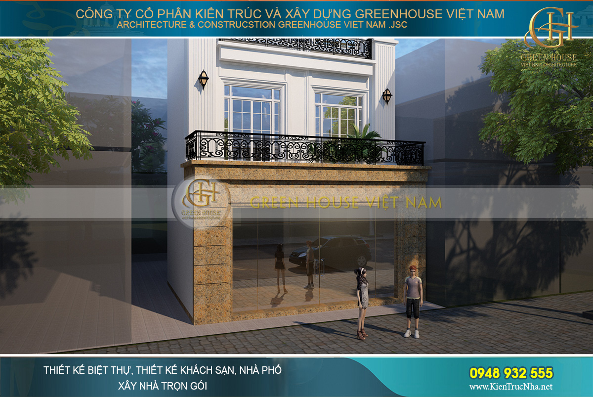 Thiết kế không gian kinh doanh tại tầng 1 sang trọng, đẳng cấp và nổi bật