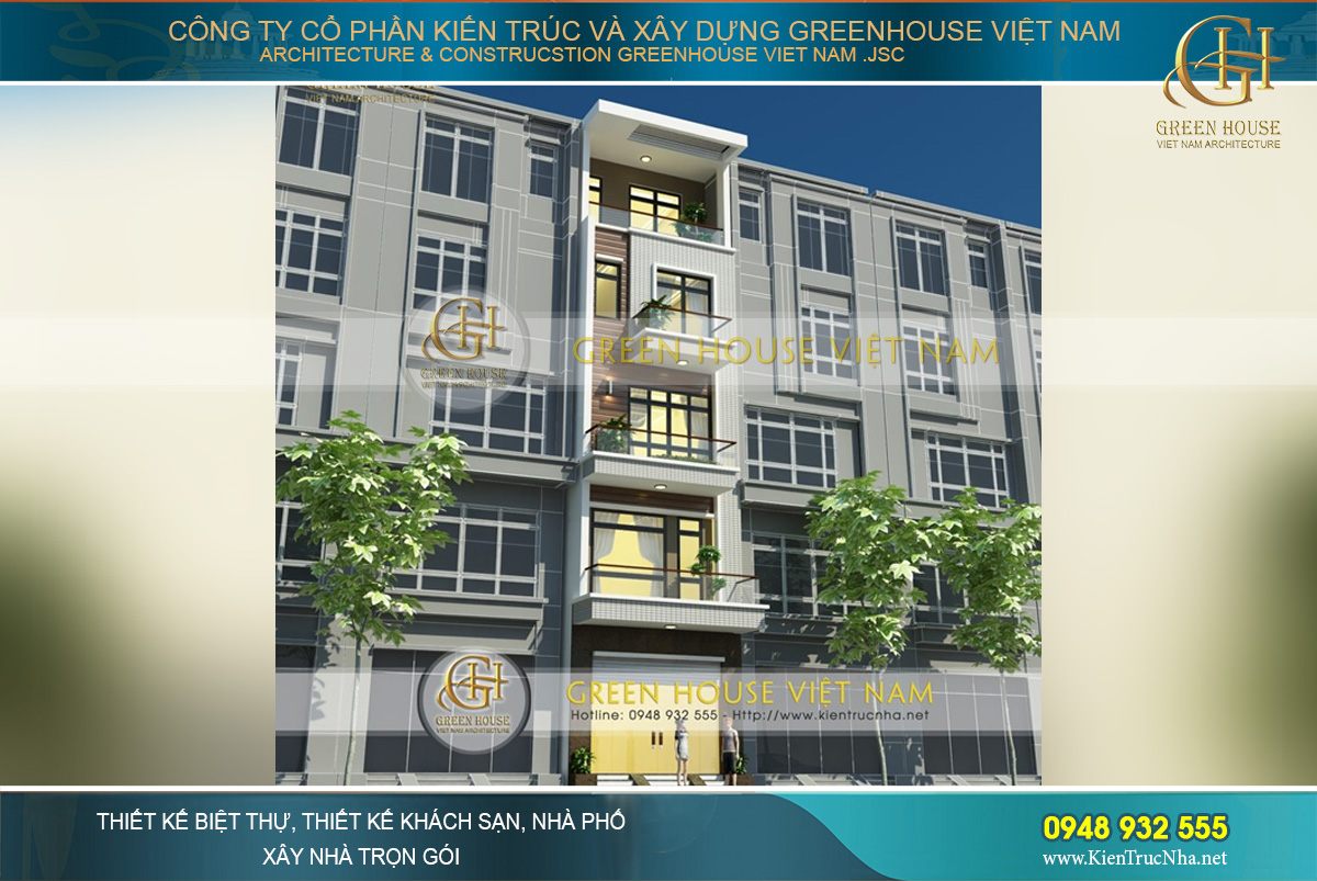 Phía bên ngoài mặt tiền được lắp đặt đèn tròn ngoài trời giúp chiếu sáng toàn bộ không gian ngoại thất, hỗ trợ tiện lợi cho việc di chuyên của các thành viên trong gia đình vào buổi tối