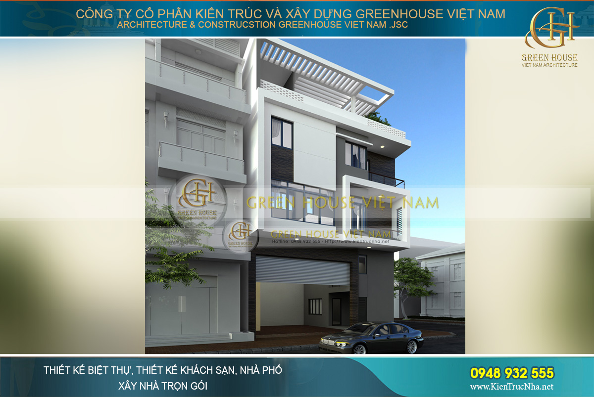 Với mặt tiền 11m đã giúp cho mẫu nhà phố kết hợp kinh doanh 5 tầng 2 mặt tiền này được thiết kế  một cách hoàn mỹ nhất