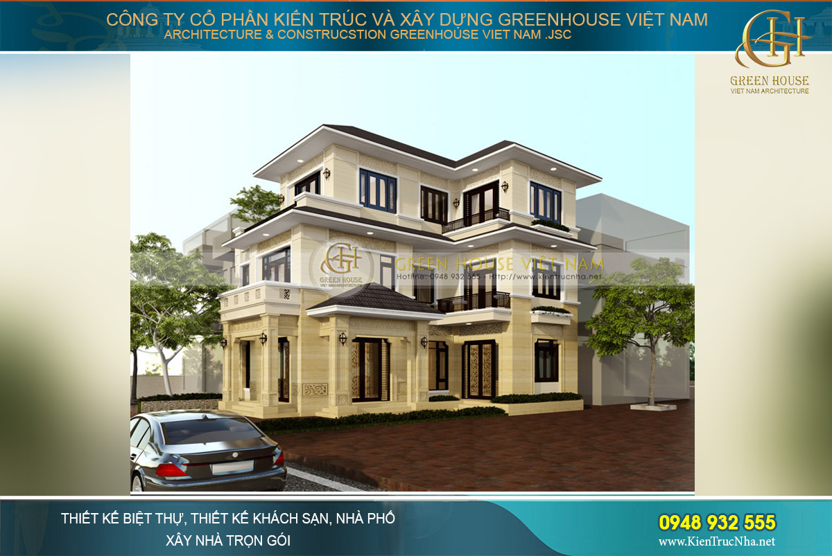 Sự kết hợp các gam màu trong thiết kế biệt thự hiện đại cho thấy sự khéo léo và tinh tế của các KTS