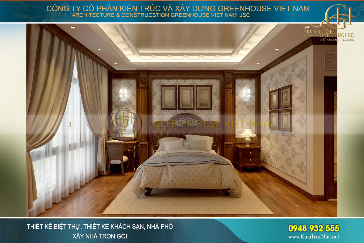 Thiết kế phòng ngủ nhỏ với phong cách cổ điển đáng yêu