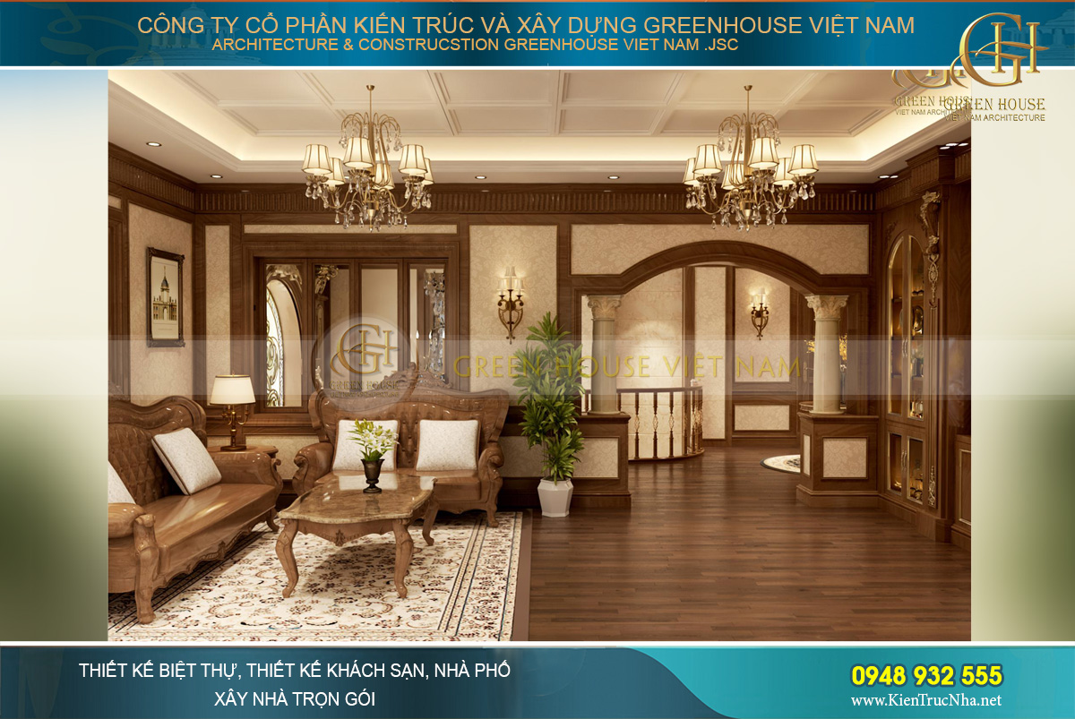 Phòng sinh hoạt chung trong không gian mở