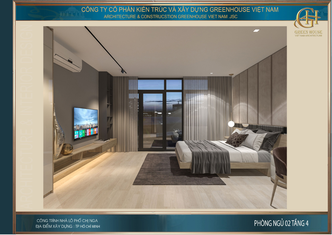 Các phòng đều được bố trí cửa lớn để có giúp gần gũi với thiên nhiên hơn