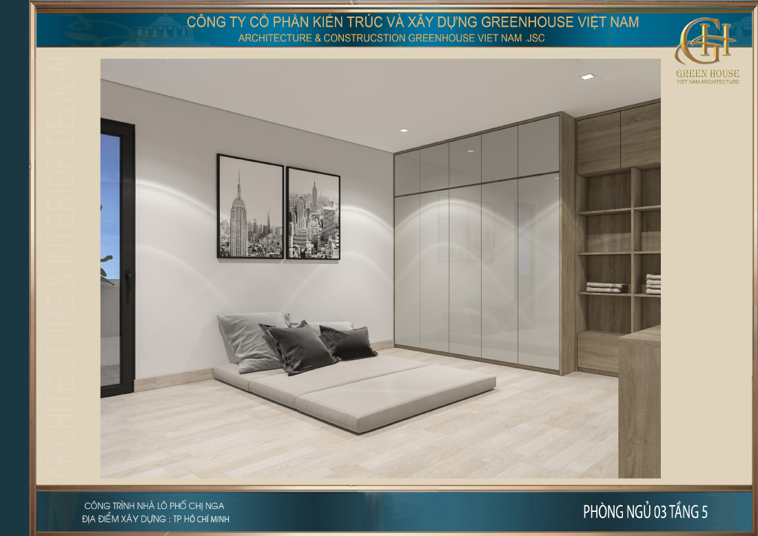 Thiết kế trang nhã như phòng khách sạn 5 sao