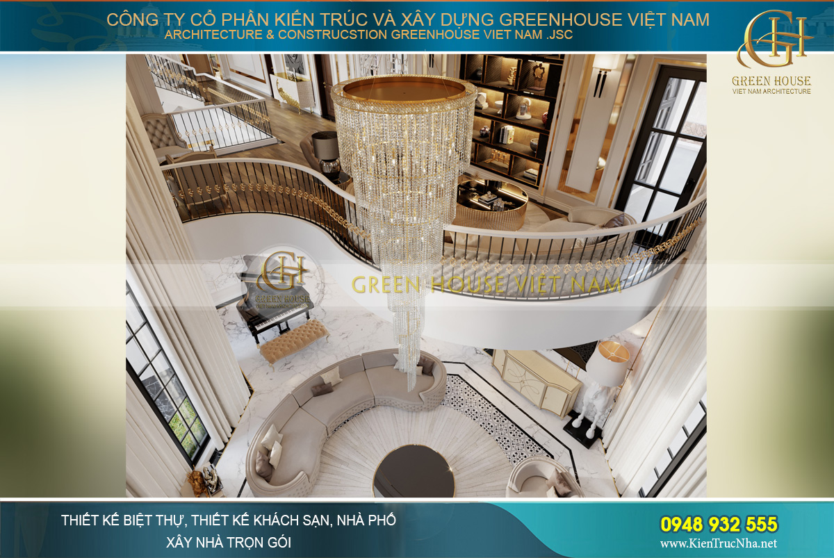 Mẫu nội thất phòng khách luxury đẹp đẳng cấp châu Âu