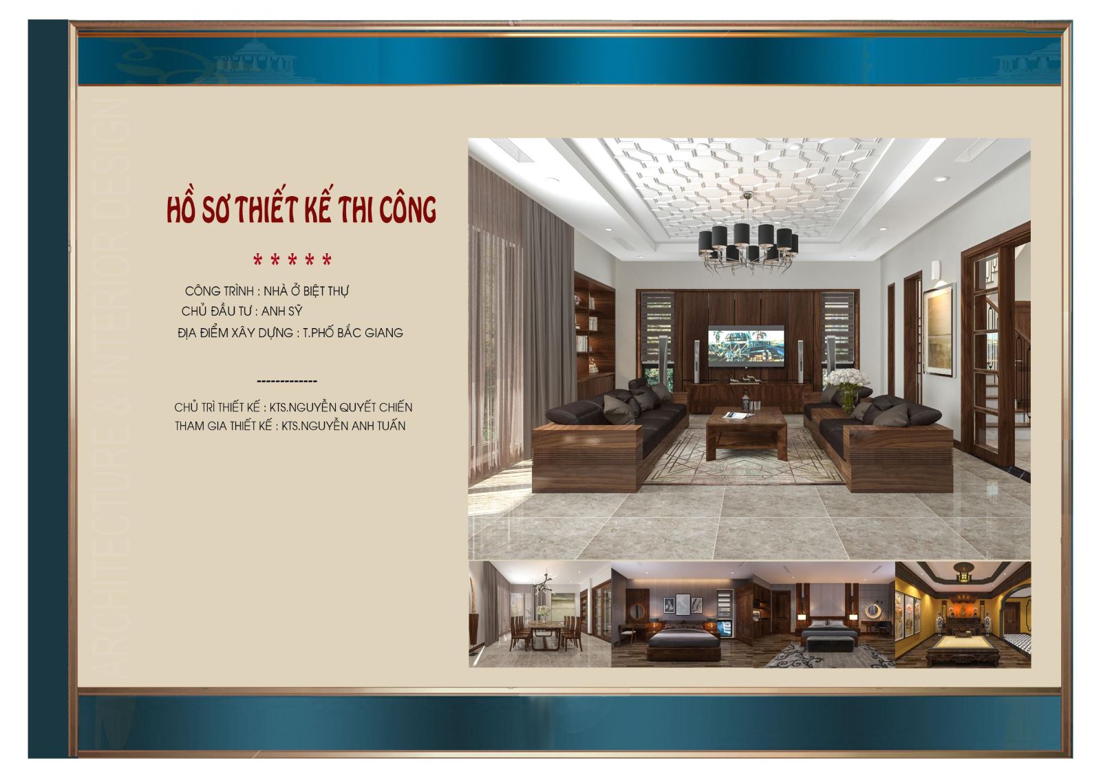 Mẫu thiết kế nội thất nhà phố tân cổ 3 tầng sang trọng- Green House Việt Nam