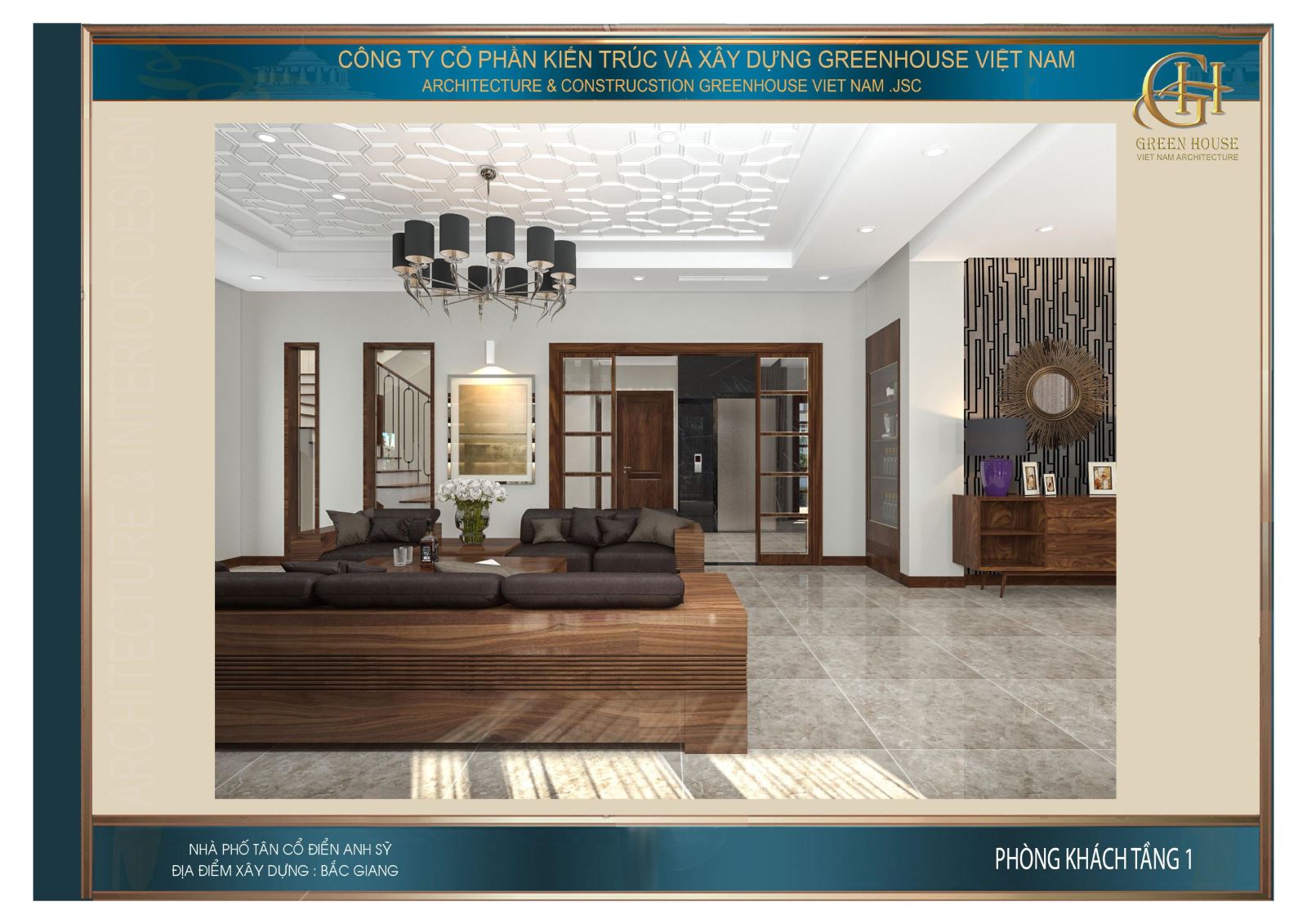 Thiết kế nội thất tân cổ điển sang trọng, ấn tượng- Green House Việt Nam