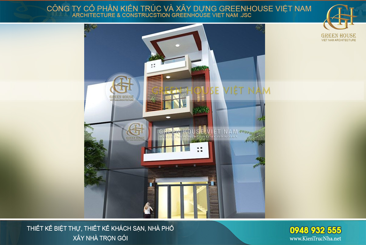 Các ban công đều được bố trí các chậu cảnh, tạo nét xanh cho không gian, đồng thời cũng lọc bụi bẩn bay vào phòng