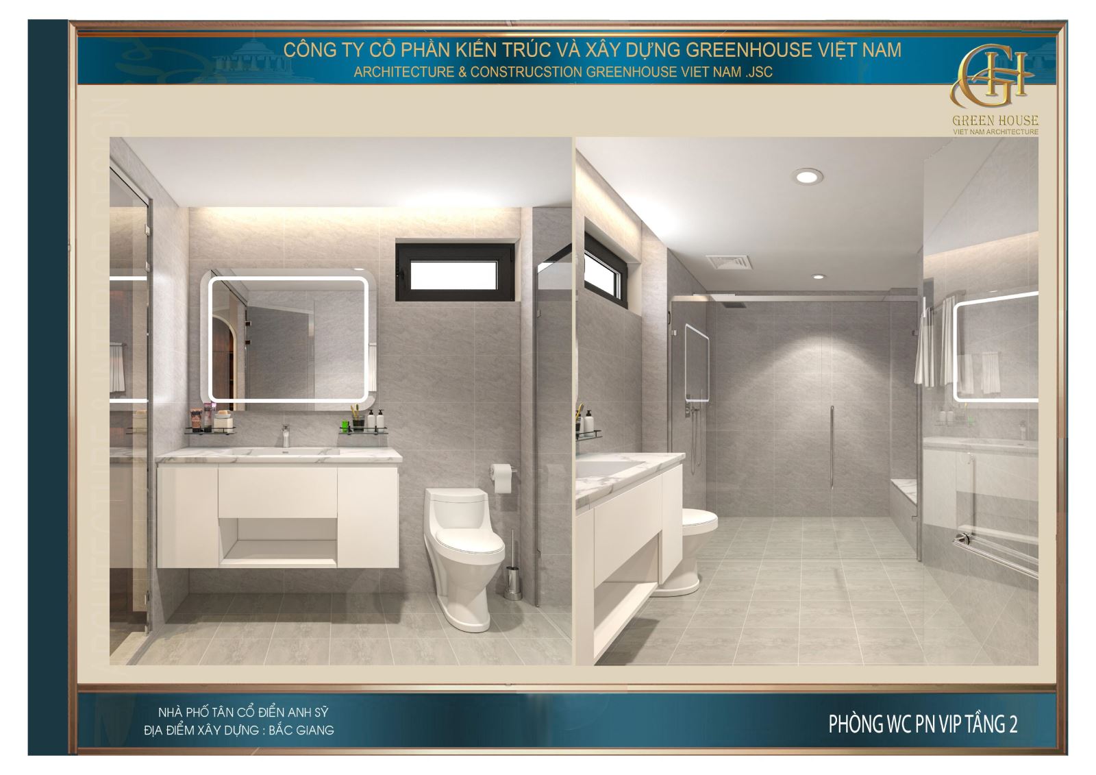 Phòng WC được thiết kế với tone trắng cao cấp