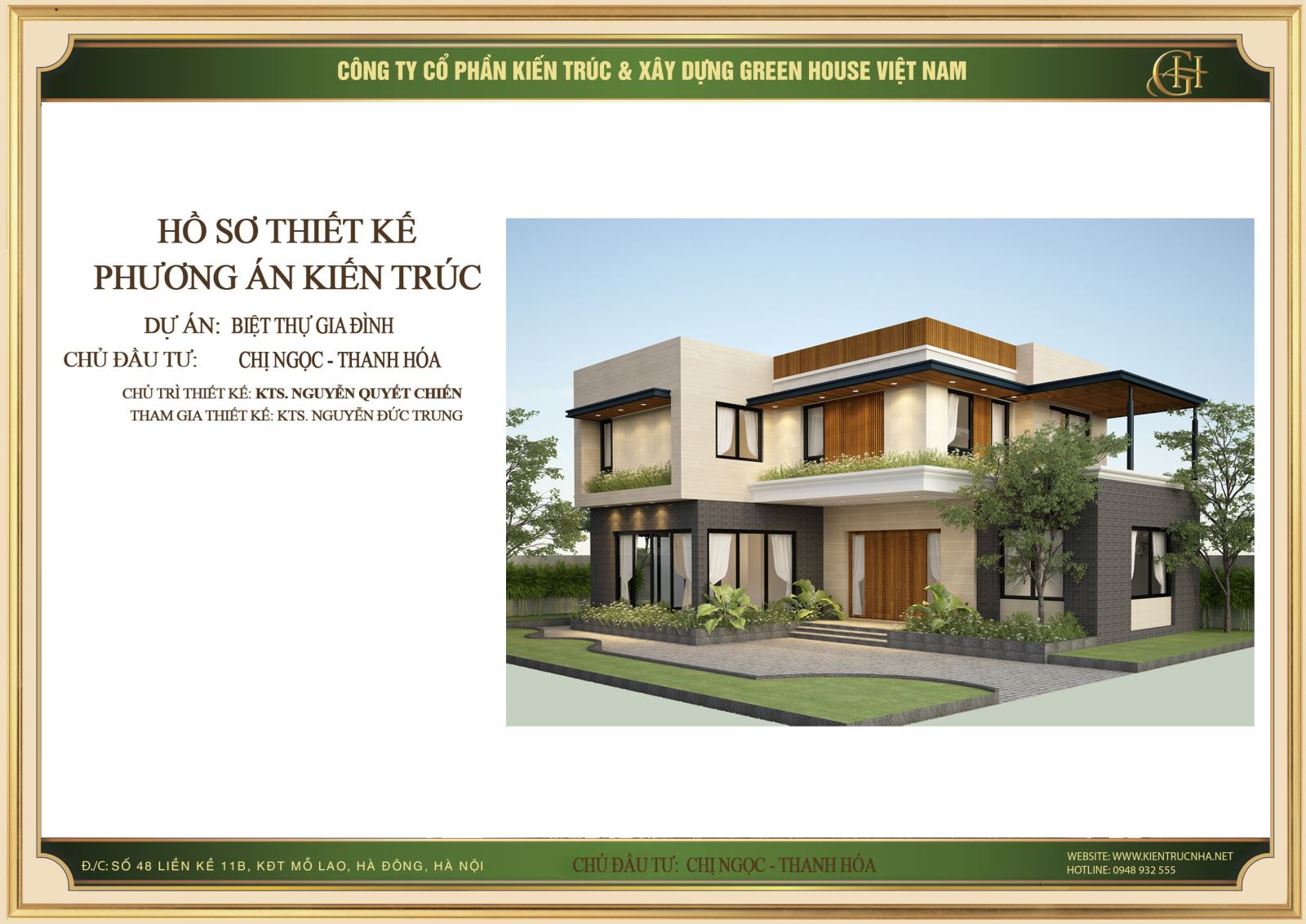 Thiết kế biệt thự hiện đại 2 tầng không gian mở tại Thanh Hóa