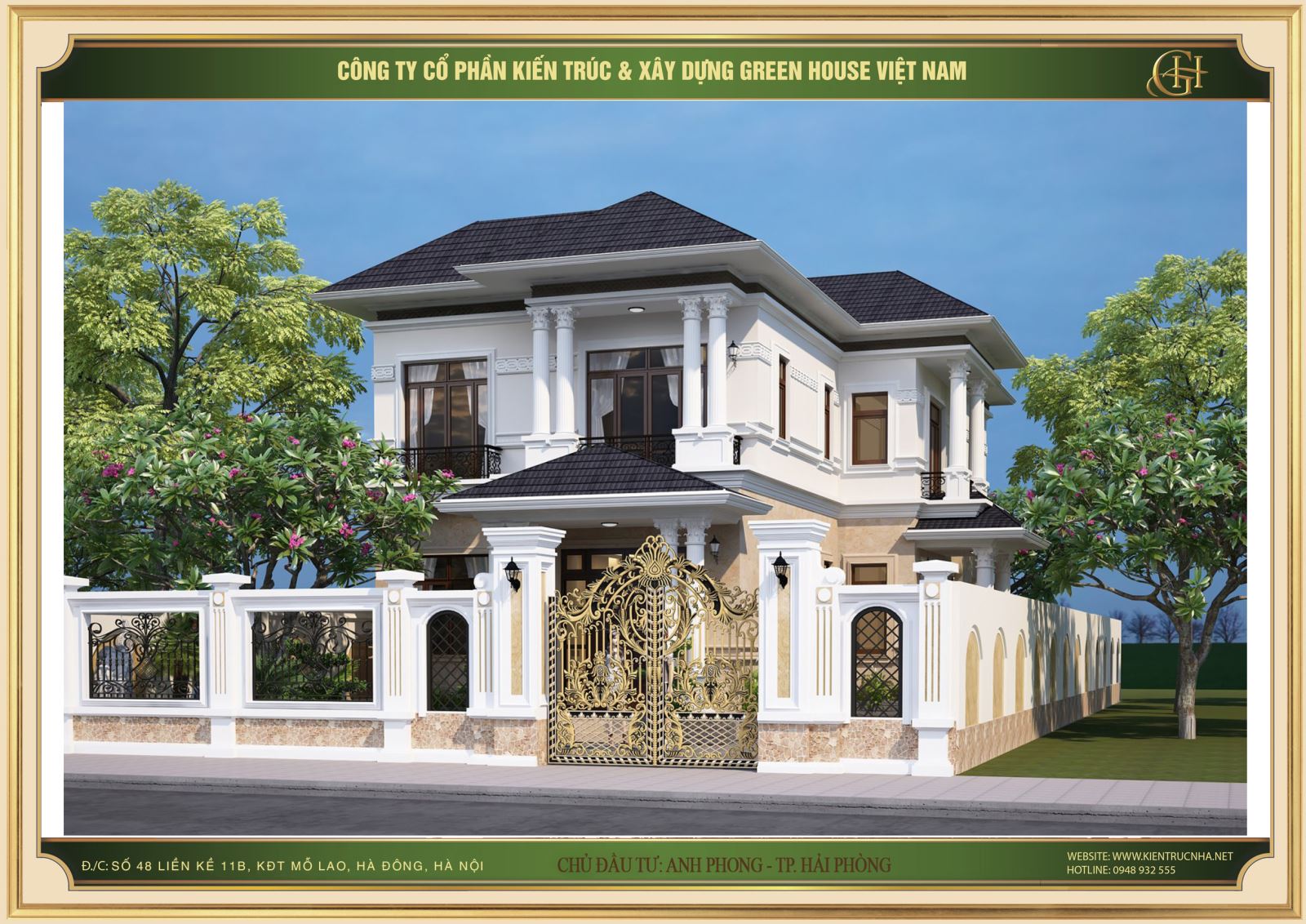 Hệ thống cổng sắt đươc thiết kế tỉ mỉ và vô cùng bắt mắt