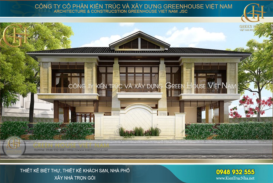 Thiết kế biệt thự hiện đại phong cách Á Đông độc đáo, mới lạ 