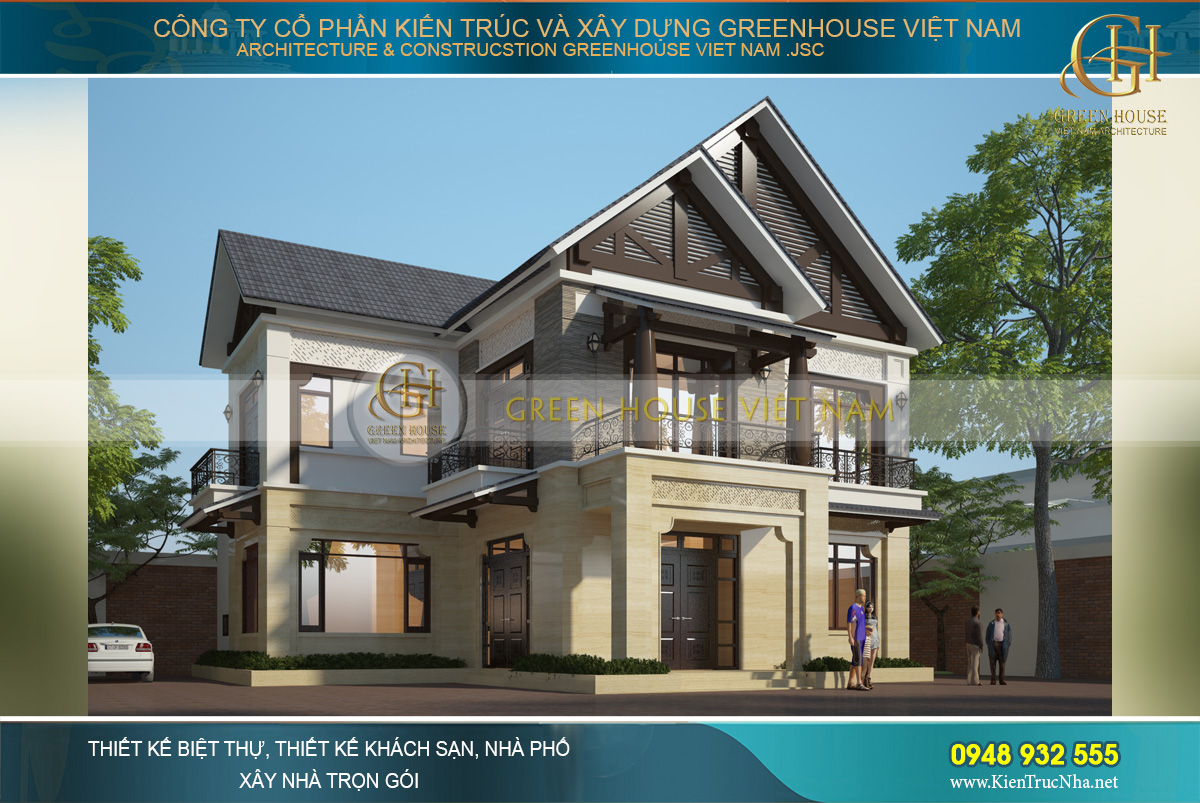 Mẫu biệt thự hiện đại thu hút ánh nhìn giữa lòng phố phường