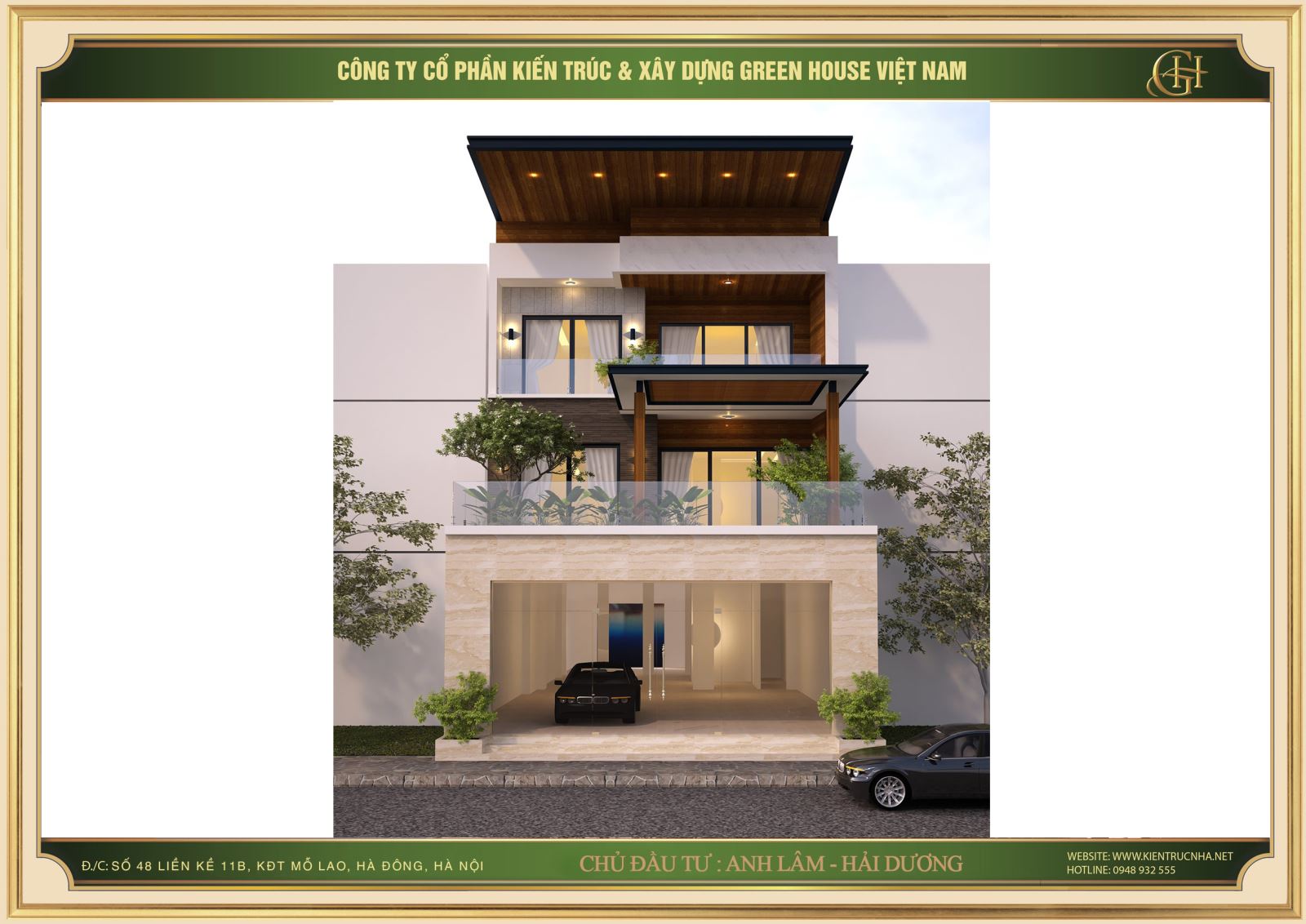 Mẫu biệt thự hiện đại 3 tầng sở hữu vẻ đẹp riêng biệt không lẫn vào đâu được