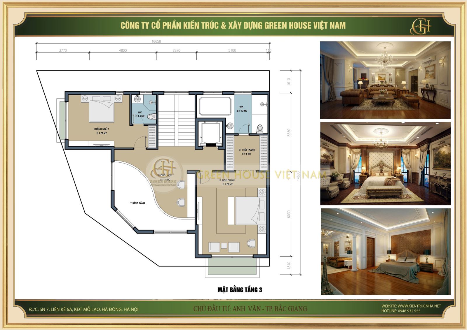 Green House Việt Nam chuyên thi công, thiết kế biệt thự, dinh thự trọn gói toàn quốc