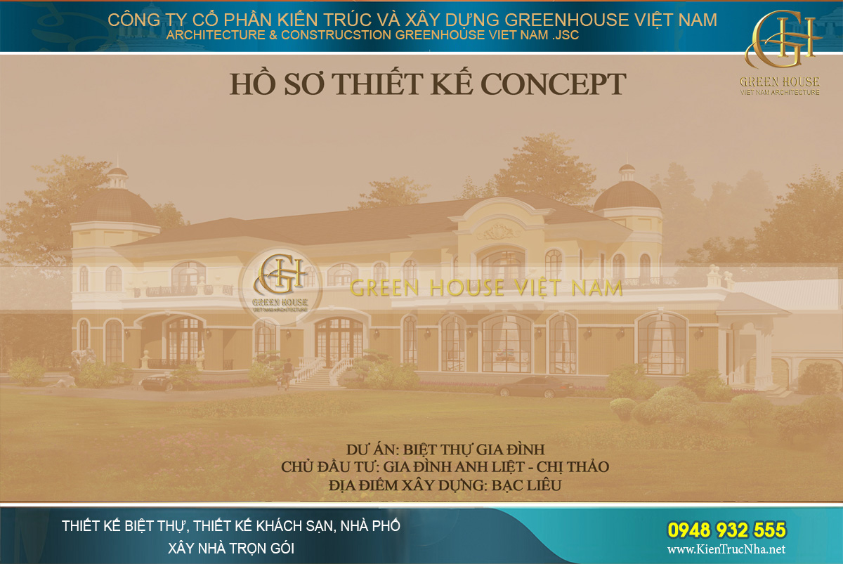 KTS Nguyễn Quyết Chiến chia sẻ ý tưởng thiết kế về công trình dinh thự tân cổ điển 2 tầng