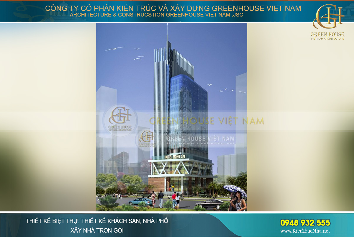 Thiết kế khách sạn 4 sao tại Móng Cái với vẻ đẹp hiện đại, độc đáo