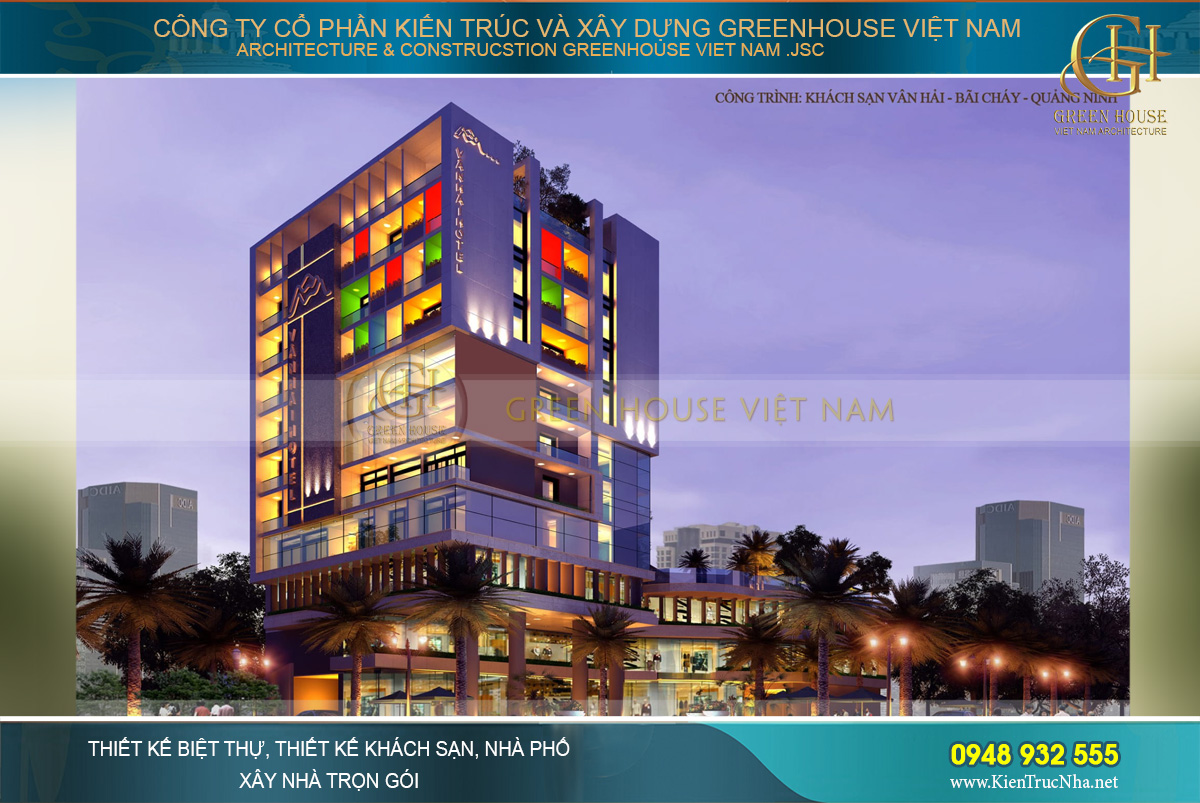 Vẻ đẹp lung linh huyền ảo của công trình khách sạn khi lên đèn