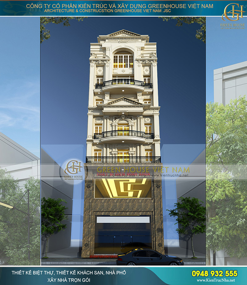 Thiết kế khách sạn tân cổ điển đẹp - độc - lạ được khách hàng yêu thích tại Green House Việt Nam