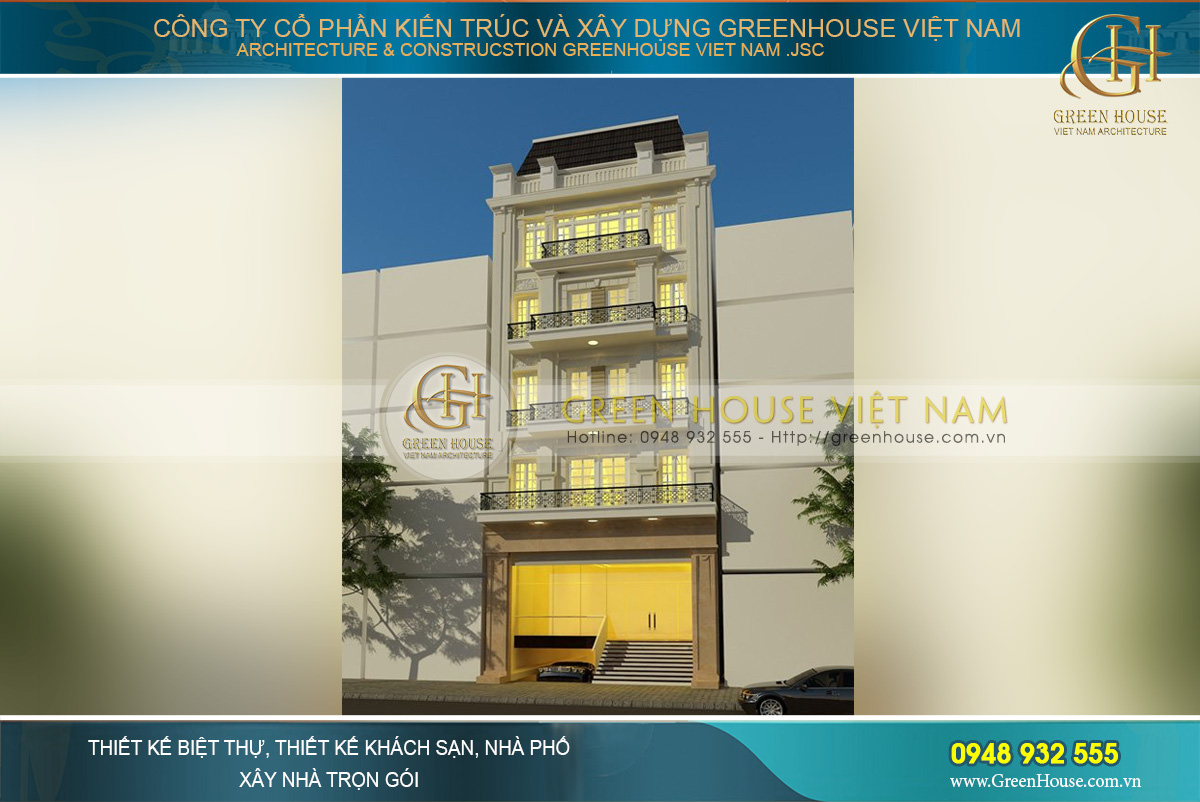 Thiết kế nhà phố tân cổ điển phù hợp với diện tích, quy mô xây dựng của nhà phố 