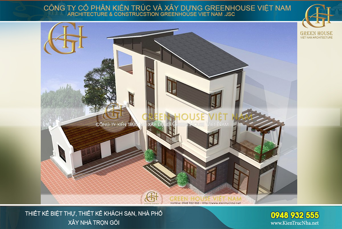 Không gian nhà phù, ban công với thiết kế cọc gỗ độc đáo, ngôi nhà phố trở nên yên bình, ấm cúng trước cuộc sống bộn bề