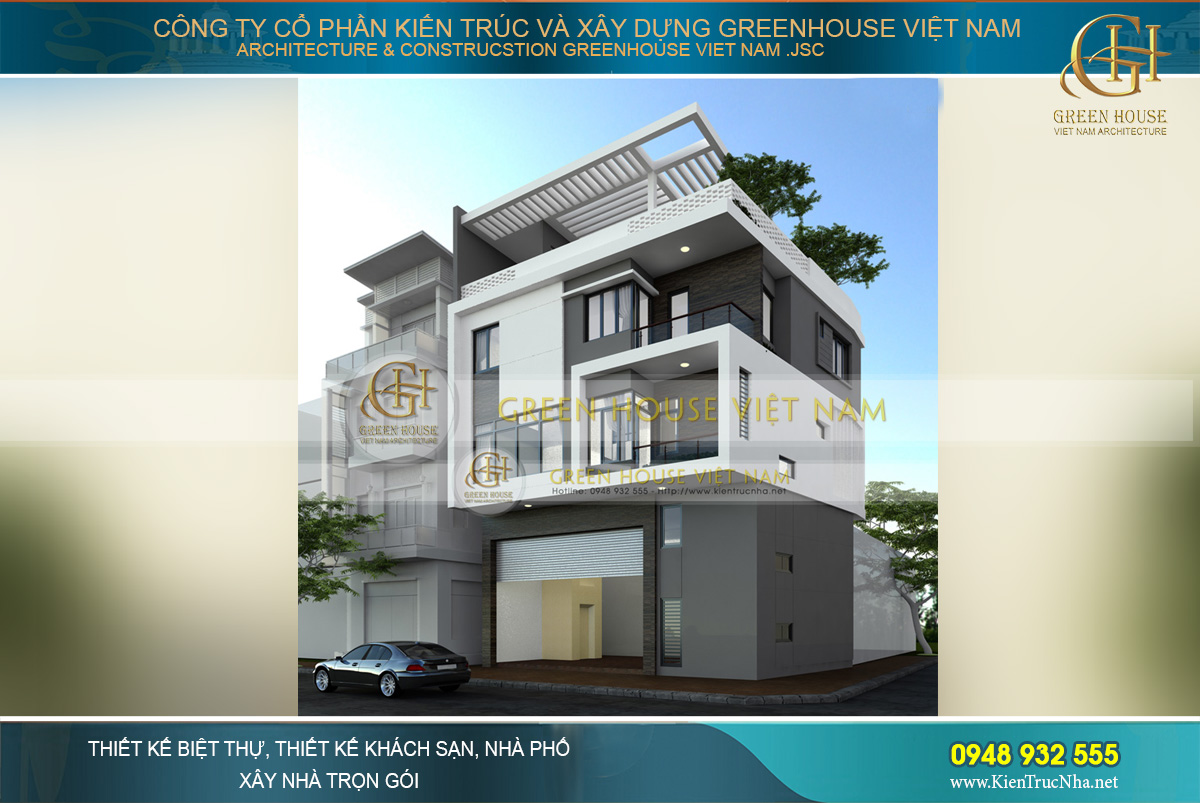 Hai tầng dưới được dùng làm văn phòng còn tầng 3,4,5 chính là khu vực sinh hoạt của gia đình