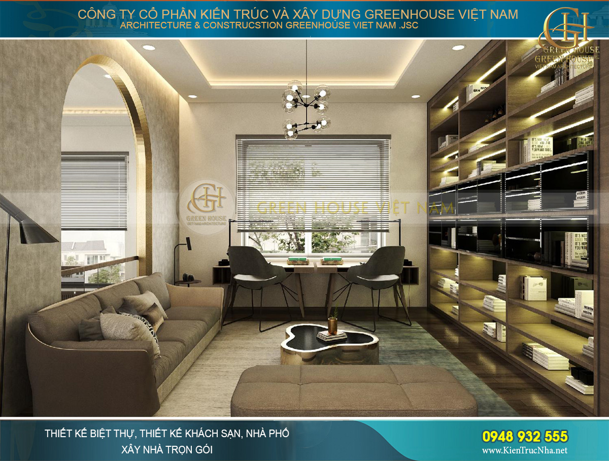 Khu vực đọc sách, giải trí và sinh hoạt chung đa năng