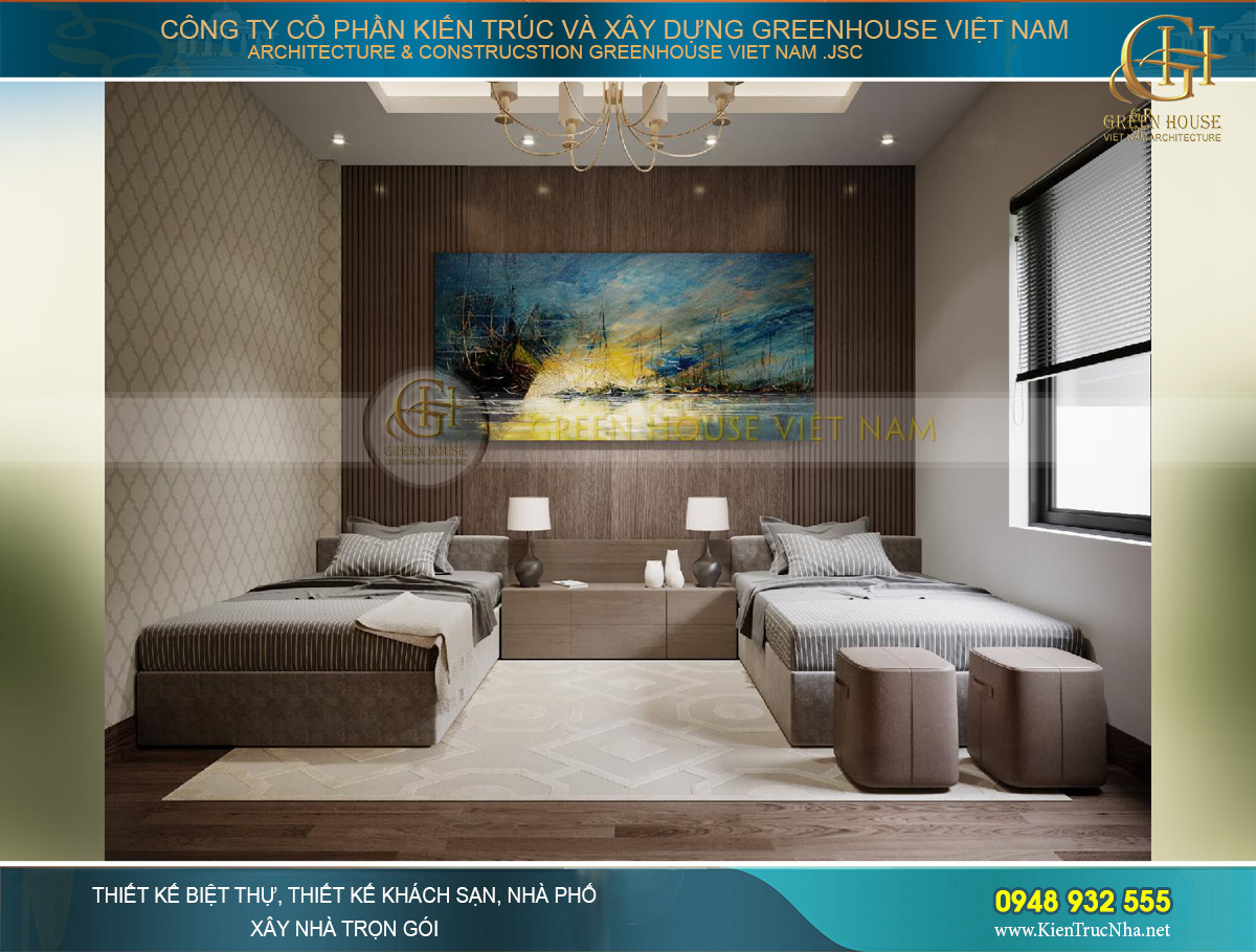 Phòng ngủ dự phòng dành cho người giúp việc của gia đình