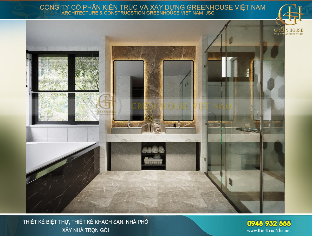 Phòng tắm đẹp, đẳng cấp như khách sạn 5 sao