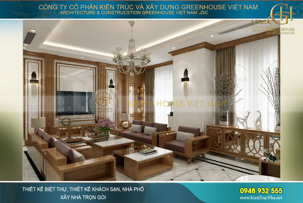 Những chi tiết trang trí như đèn tường, bình hoa đều vô cùng hòa hợp