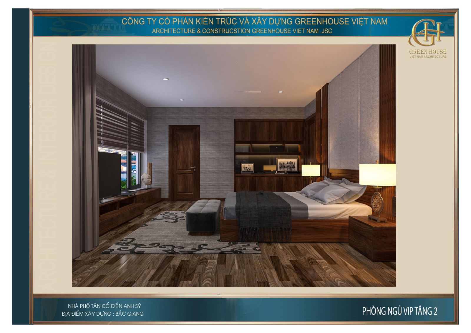 Cửa sổ đặt đối diện với giường ngủ