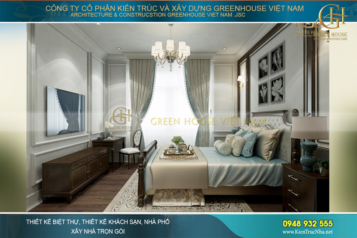 Phòng ngủ mang vẻ đẹp lịch lãm, mạnh mẽ và nam tính hơn