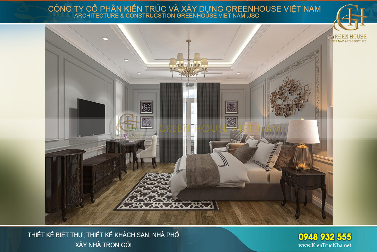 Toàn cảnh phòng ngủ ông bà tầng 3