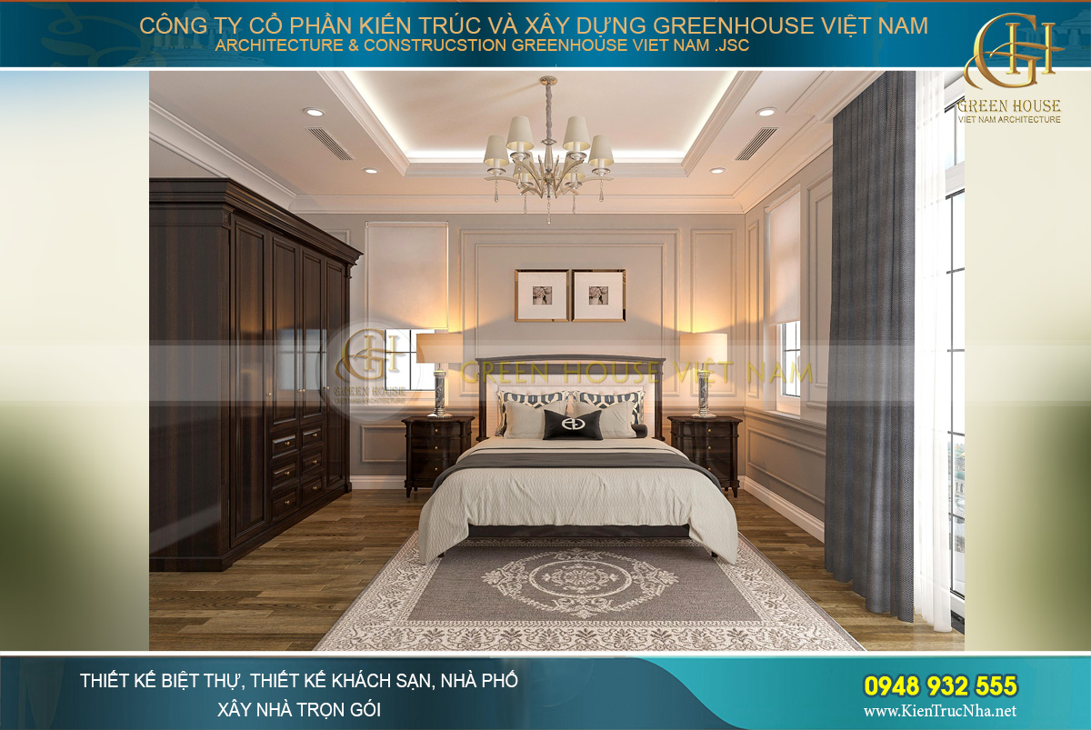 Kết cấu phòng ngủ VIP số 4 khá giống phòng ngủ tầng 2