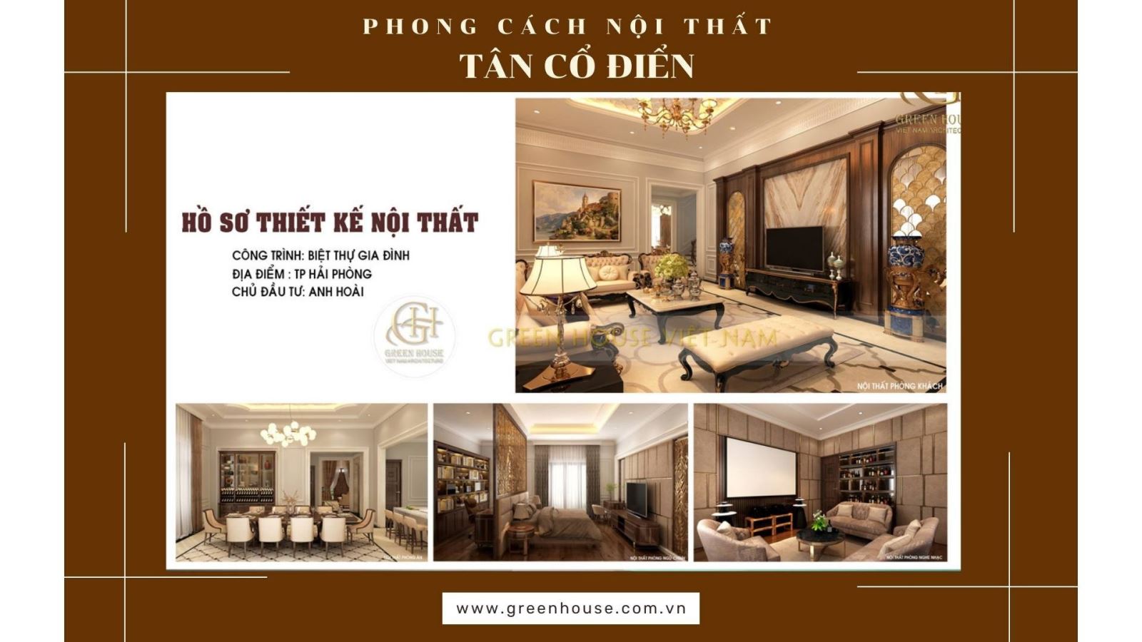 Thiết kế nội thất cho biệt thự tân cổ điển đẹp