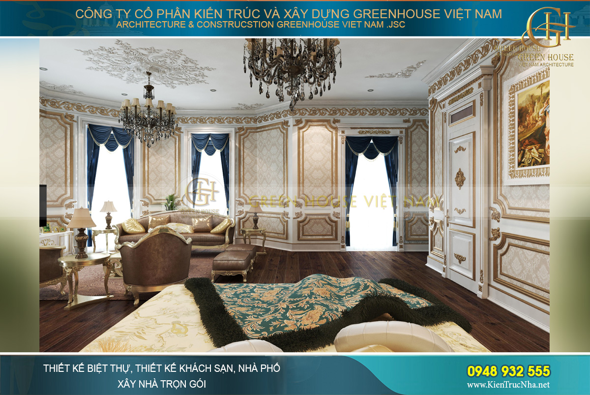 phòng ngủ số 2 còn xứng tầm đẳng cấp 5 sao bởi sở hữu phòng khách riêng sang trọng