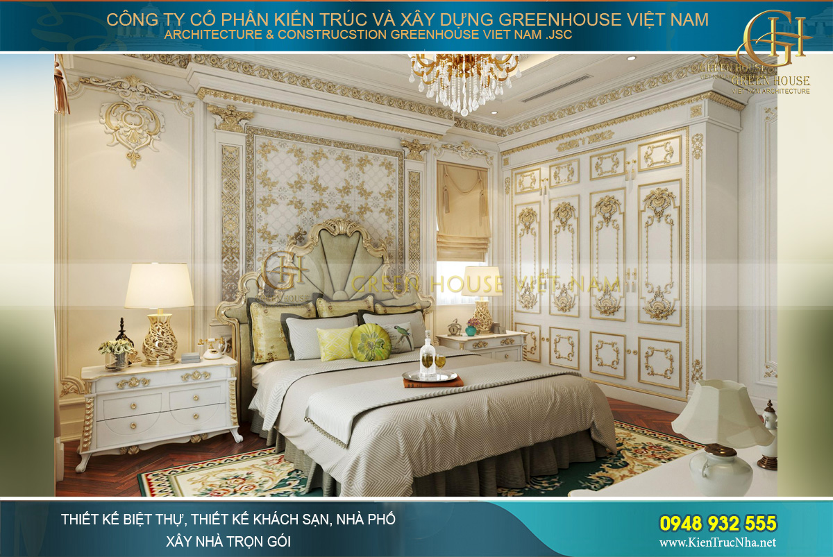 Thiết kế xa hoa, sang trọng không kém gì phòng khách hay phòng đại tiệc với hoa văn dày đặc