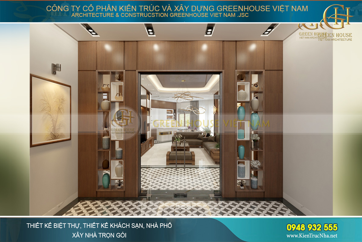 Thiết kế sảnh thang của căn hộ chung cư tại Hà Nội