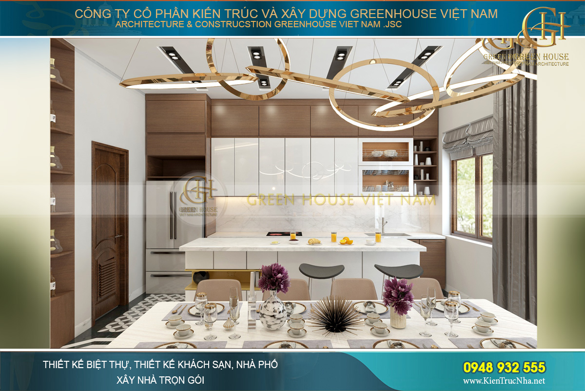 Phòng ăn được thiết kế đơn giản, trang nhã nhưng đủ nổi bật để gây ấn tượng khó quên