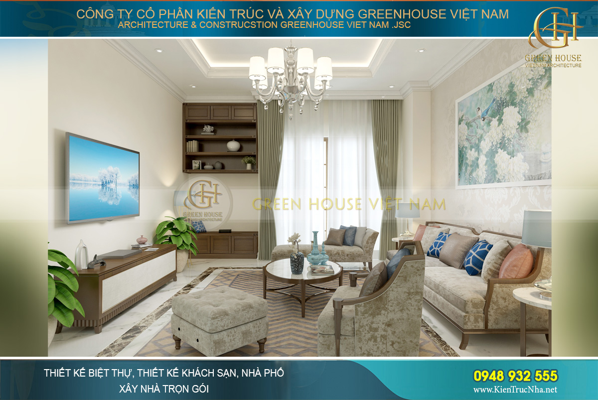 Thiết kế phòng sinh hoạt chung dành cho cả gia đình quây quần, tụ họp và thư giãn cùng nhau