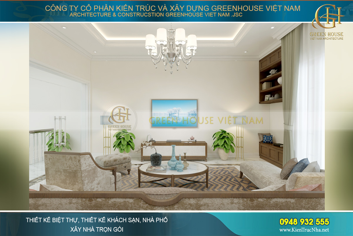 Một góc khác của phòng sinh hoạt chung tầng 2