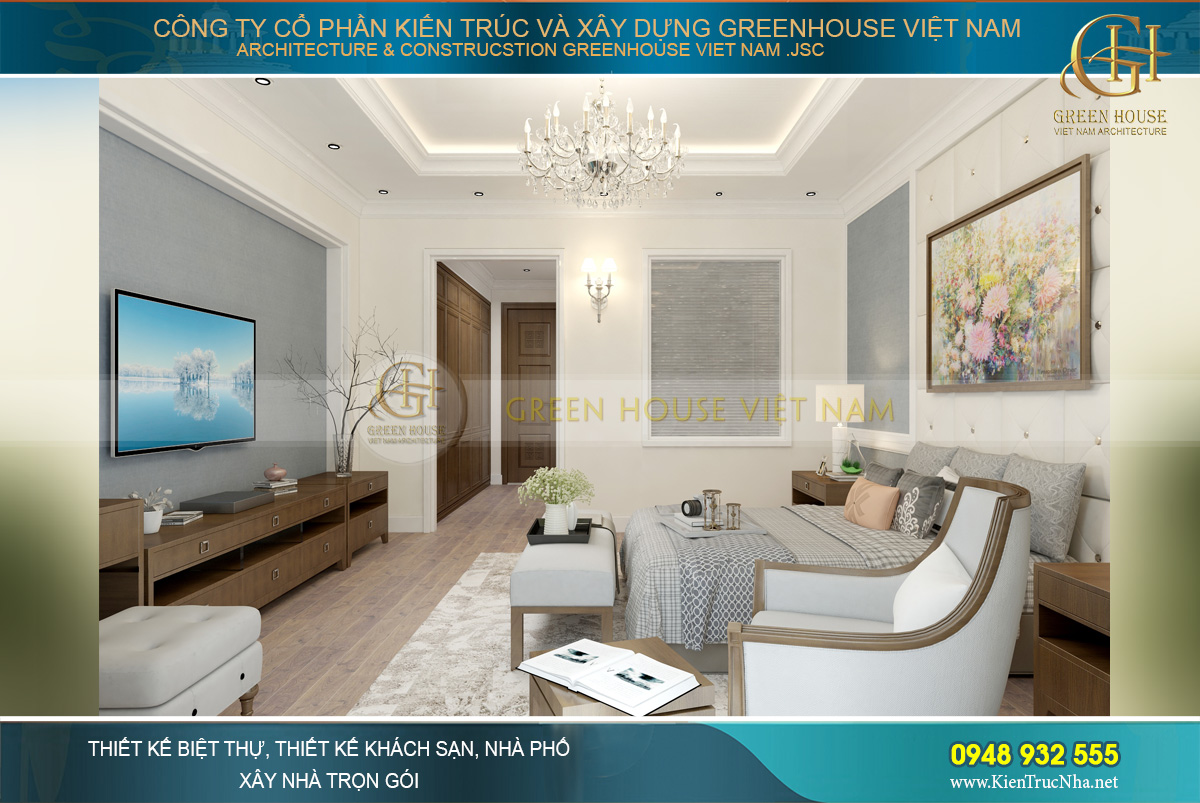 Một bàn trà nhỏ để chủ nhân thư giãn, đọc sách bên cửa sổ