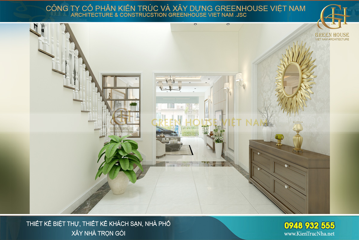 Sảnh thang của nhà phố