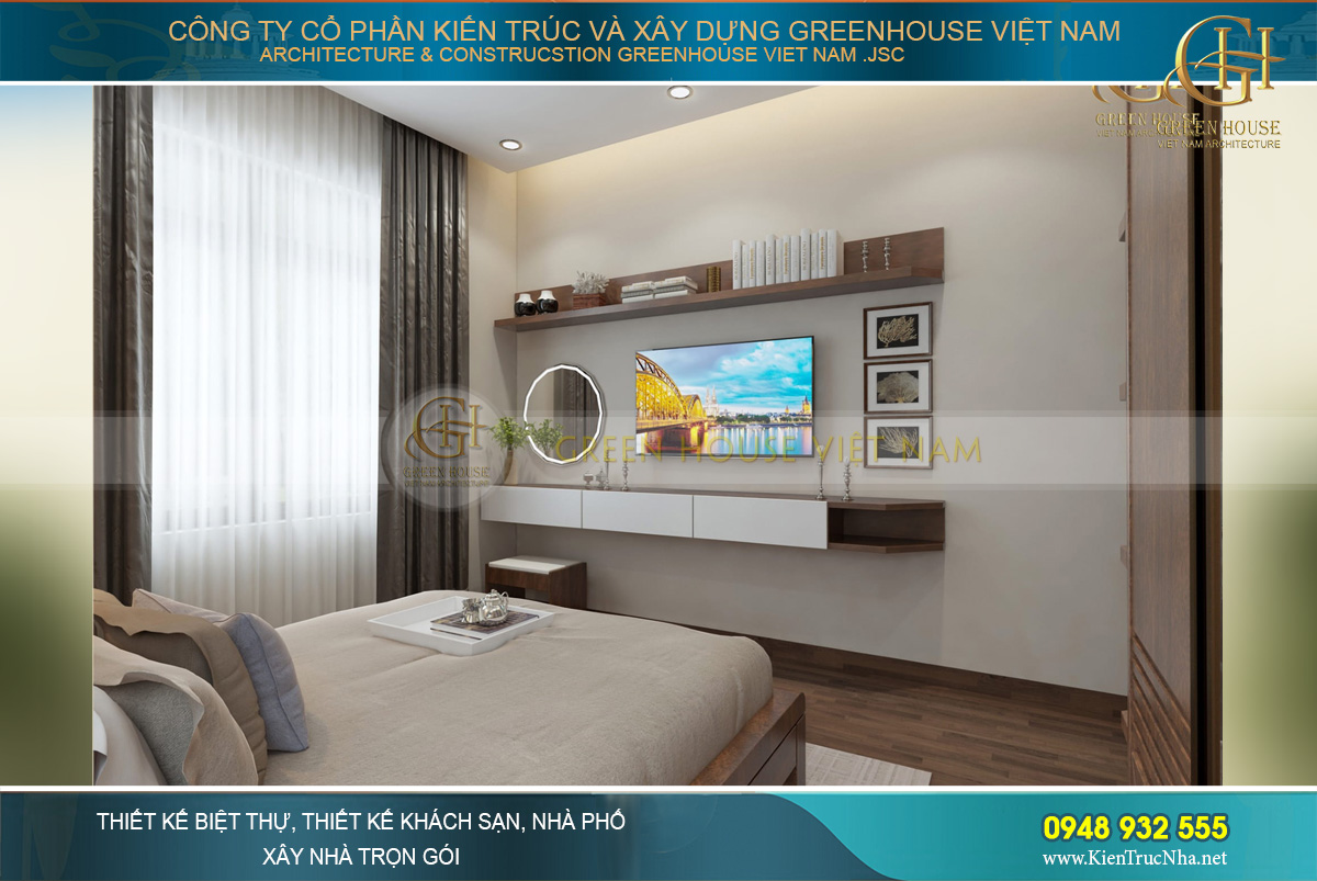 Thiết kế đơn giản, tinh tế với đầy đủ các đồ nội thất cần thiết cho nhu cầu sinh hoạt và nghỉ ngơi