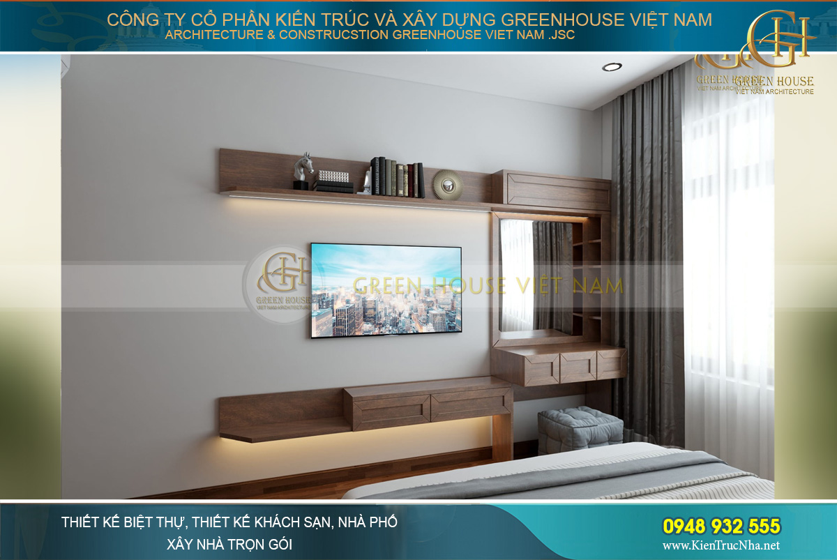 Diện tích không lớn nên phòng ngủ cho con được thiết kế đơn giản với các nội thất nhỏ