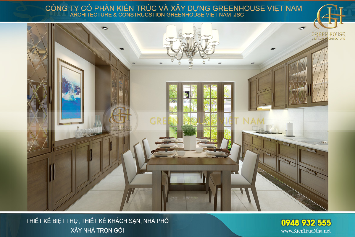 Thiết kế nội thất phòng bếp và phòng ăn