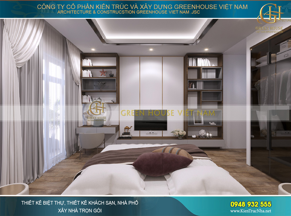 Một góc nhìn khác của phòng ngủ master