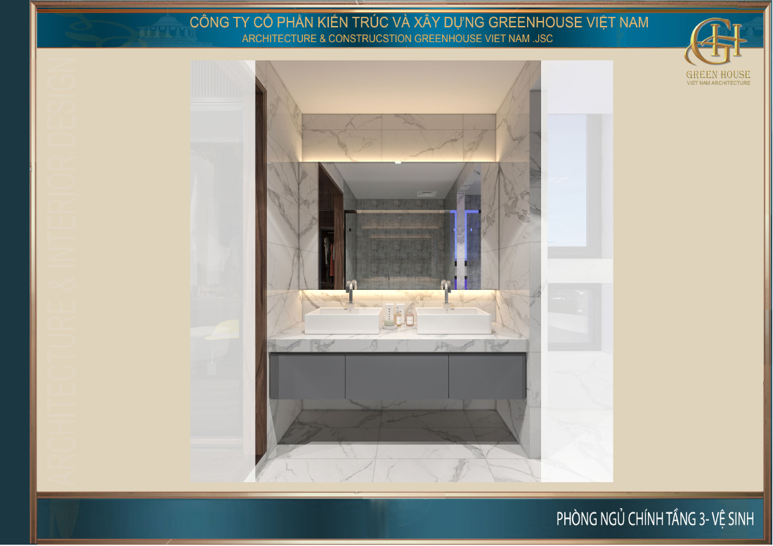 Phòng vệ sinh hiện đại tiện nghi