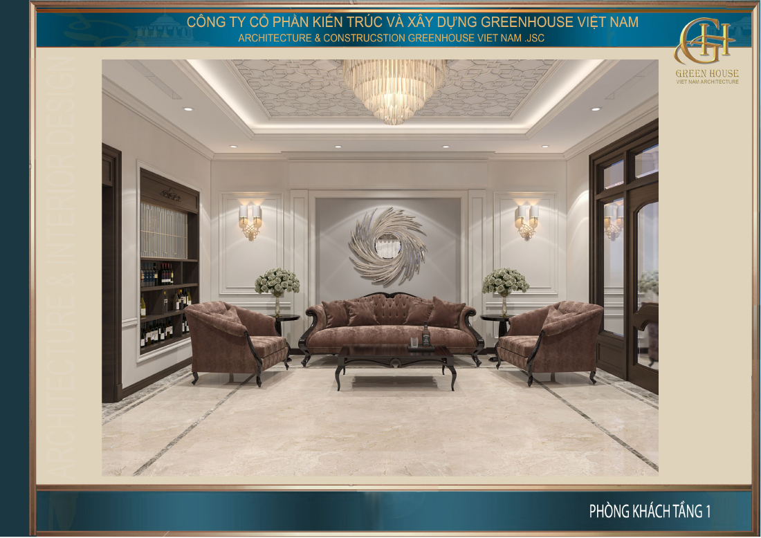 Thiết kế nội thất nhà phố tân cổ điển tráng lệ, đẳng cấp nhất tại Hà Nội